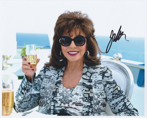 Dame joan collins signed 8x10 - signed,