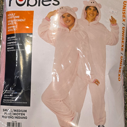 Adult pig costume hooded - pig,