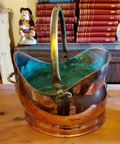 Antique victorian log basket - victorian,
