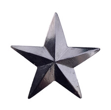 LARGE 3D 5-POINTED STAR US ARMY MILITARY CAST METAL PIN BADGE
