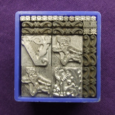 Letterpress Printing ADANA Small Box of VARIOUS NICE TYPE ODDMENTS & TEDDY BEARS