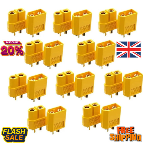 10pcs 5pairs xt60 male - male, +