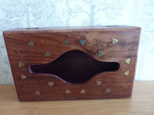 Vintage wooden tissue - wooden, box