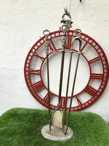 Vintage brass companion set - brass,
