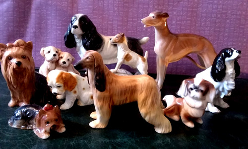 Job lot vintage dog porcelain - lot,