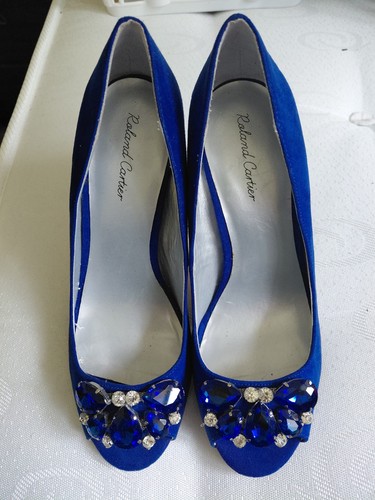 Roland cartier navy open toe - cartier,