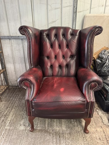 Antique red leather - red, anne