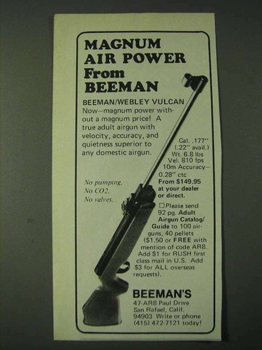 1980 beeman webley vulcan - 1980, beeman/webley
