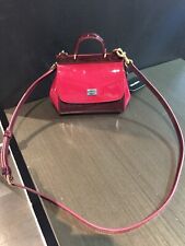 New DOLCE & GABBANA  Mini Sicily  Pink Patent Leather Crossbody/Shoulder Bag