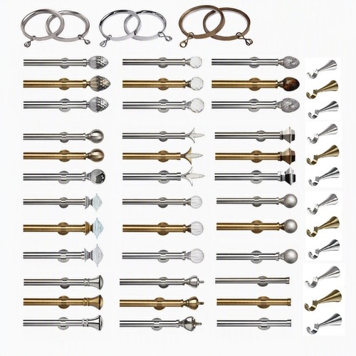 35mm metal curtain - metal, pole