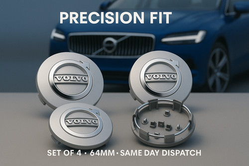 Volvo silver car hub - car, centre