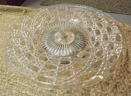 Silver plated crystal cut - silver,