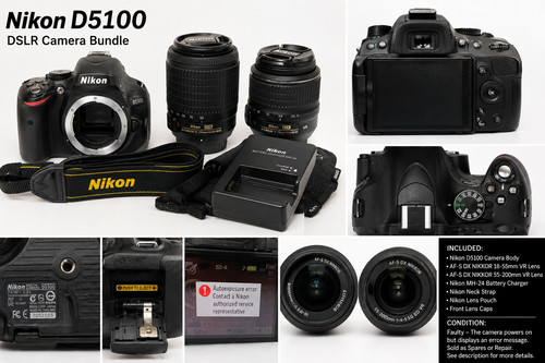 Nikon d5100 dslr camera bundle - dslr,