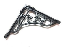 4X4 Inch Victorian Scroll Shelf Brackets Antique Iron - Pair