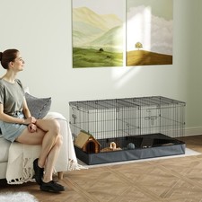 PawHut Guinea Pig Cage, 2 in 1