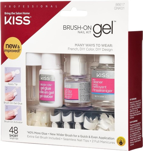 Kiss brush gel nail kit - gel, diy