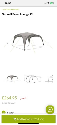 Outwell 111129 event lounge - outwell, xl