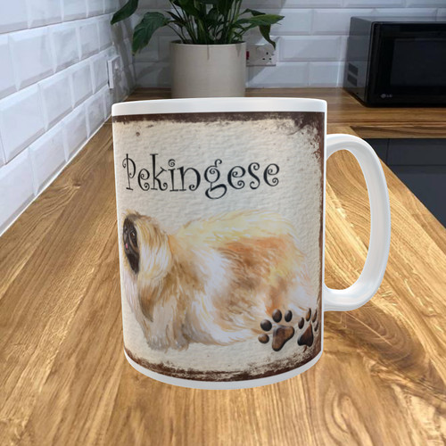 Pekingese 11oz coffee mug - pekingese,