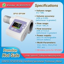 CONTEC SP10 / SP10W Handheld Spirometer Lung Function Diagnosis Device