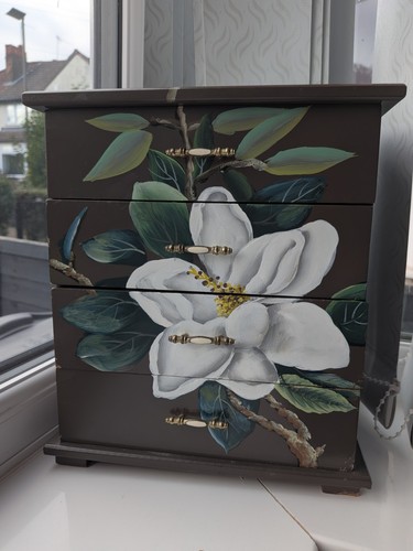 Vintage hand painted wooden - vintage,