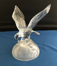 Stunning Vintage Cristal d'Arques Lead Crystal Fishing Eagle (France)