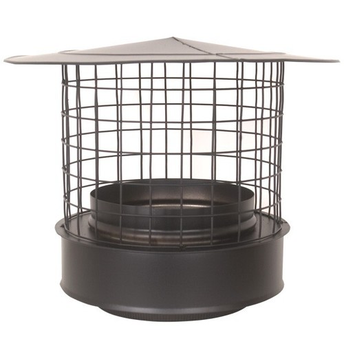 Twin wall rain cap - with, bird