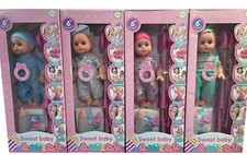 Kids Foldable Baby Pram Stroller Trolley with Doll Combo Set For Girls Toddlers