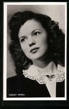 Actress Shirley Temple Looks Thoughtfully into the Distance Postcard 