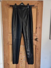 Zara black faux leather high