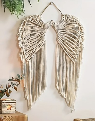 Boho macrame angel - macrame,