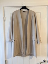 Wallis Nude/Stone Edge-to-Edge Drape Jacket / Cardi-Coat (Size 10)