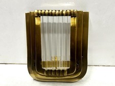 Vintage Art Deco Brass & Glass