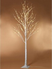 Lighted Christmas Tree Xmas White Birch Twig Tree with LED Light Indoor Outdoor