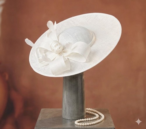 White hatinator wedding - white,