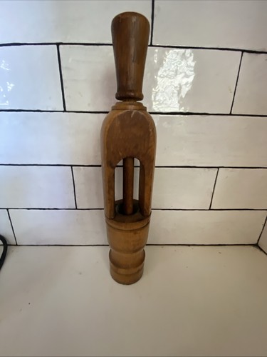 Antique wine bottle wood - wood, cork