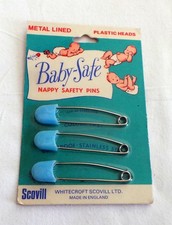 Vintage Baby Safe Nappy pins