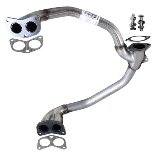 Stainless steel exhaust - stainless, front