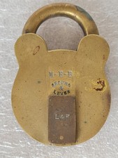 Antique Large Brass & Bronze Padlock - No Key