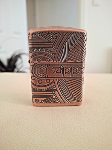 Zippo gear copper antique - zippo, "gear"
