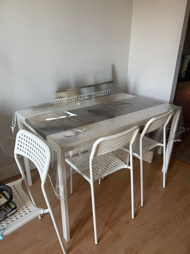 Ikea white dining table and - ikea,