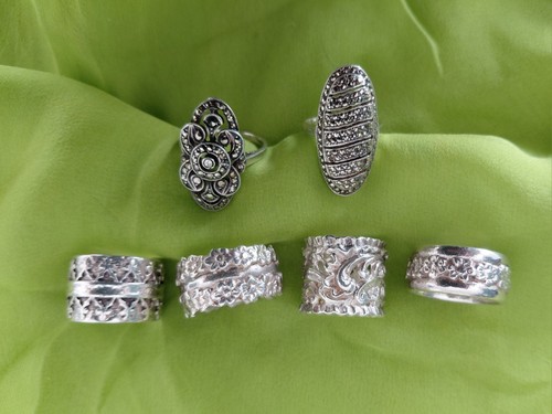 Vintage silver rings 4 - 6,