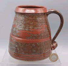 Huge Rare Scottish Portsoy Studio Pottery Tankard Perfect & Marked.