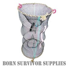 SURVIVAL FISHING CRAB NET - Folding Lobster Crayfish Pot Fish Trap Kit River Sea