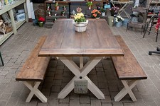 Farmhouse Dining Tables and Benches Solid Wood Handmade  DELIVERY DURING JANUARY