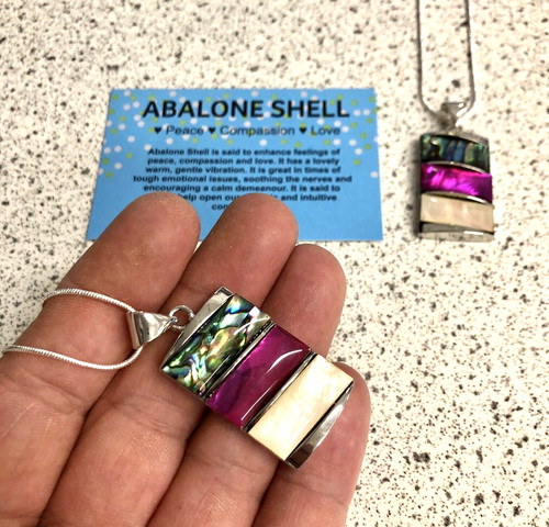 Abalone shell green blue pink - shell,