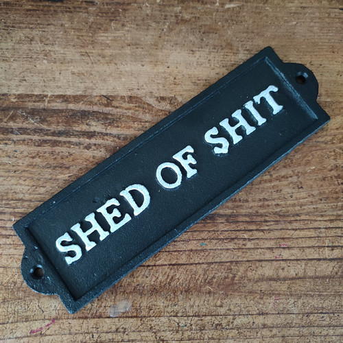 Cast iron funny sign - cast,