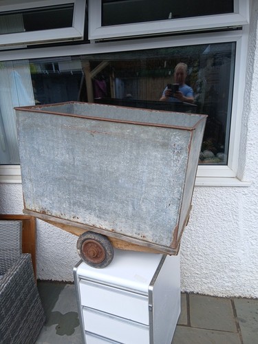 Large galvanised garden dolly - galvanised,