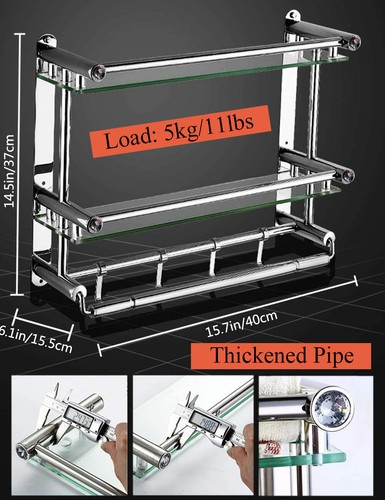 Bathroom shelf tempered - bathroom,
