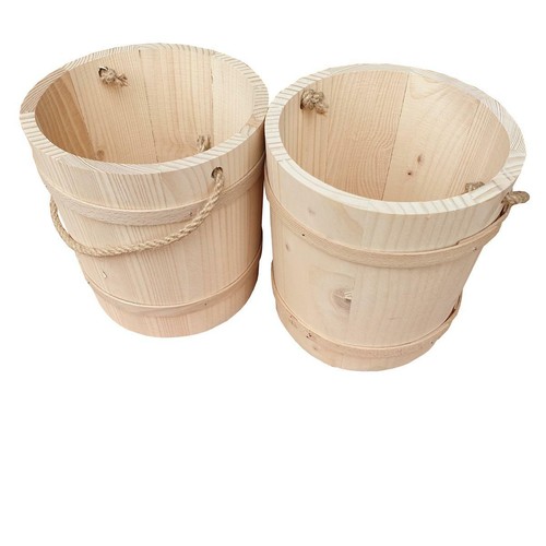 Wooden buckets set - wooden, 2,