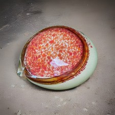 Paper weight glass heart shaped 